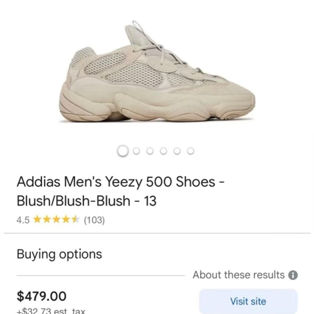 Adidas mens Yeezy blush